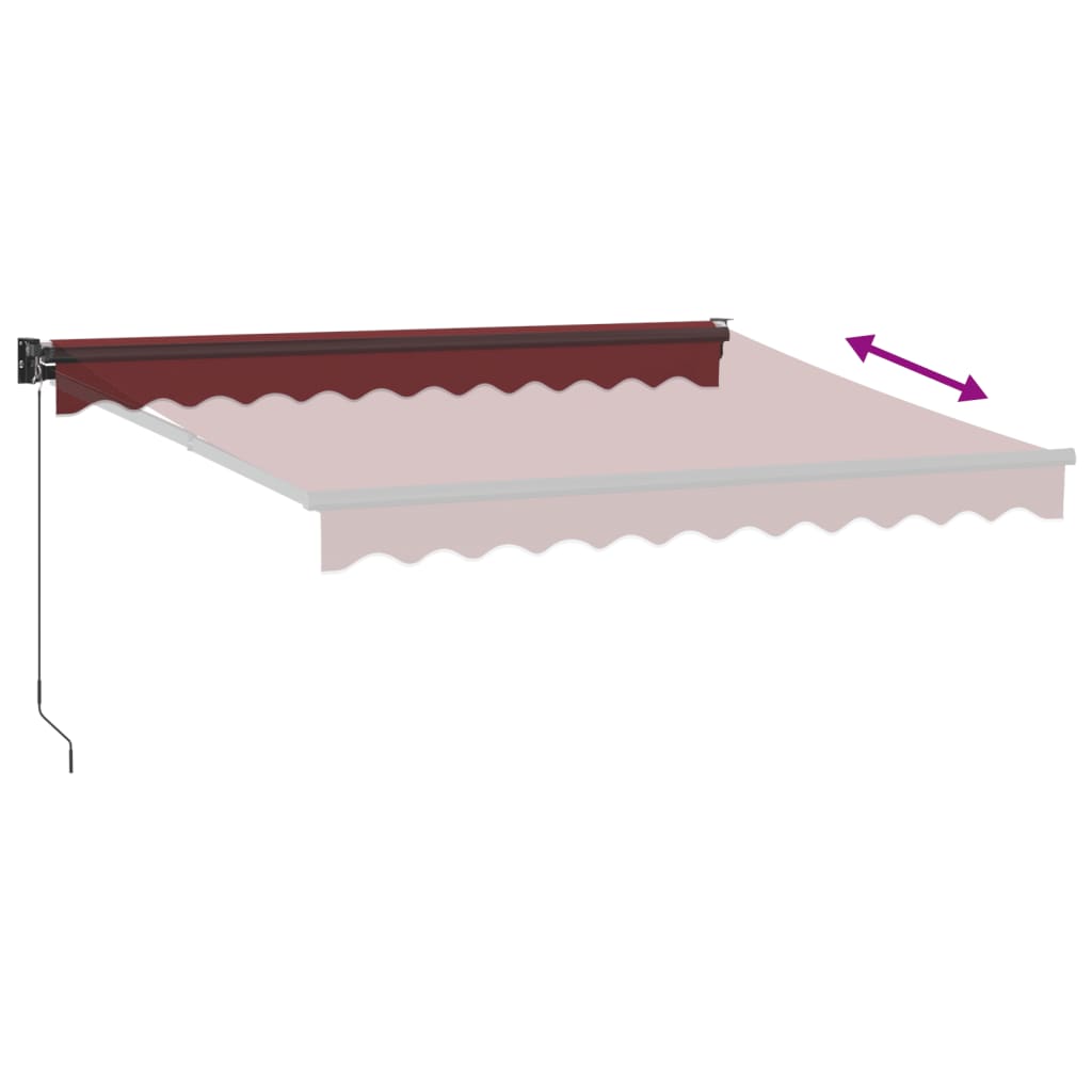 Burgundi vörös kézzel kihúzható napellenző 300 x 250 cm Burgundi vörös kézzel kihúzható napellenző 300 x 250 cm