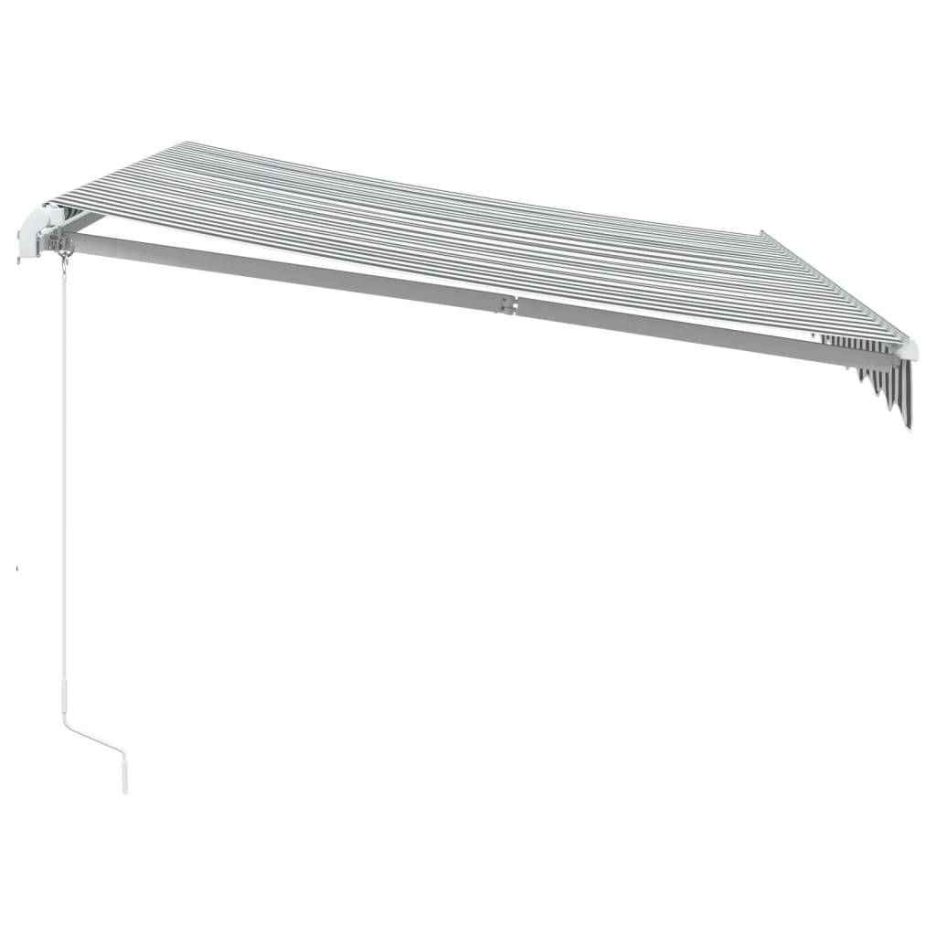 Antracitszürke-fehér led-es kézi napellenző 300 x 250 cm