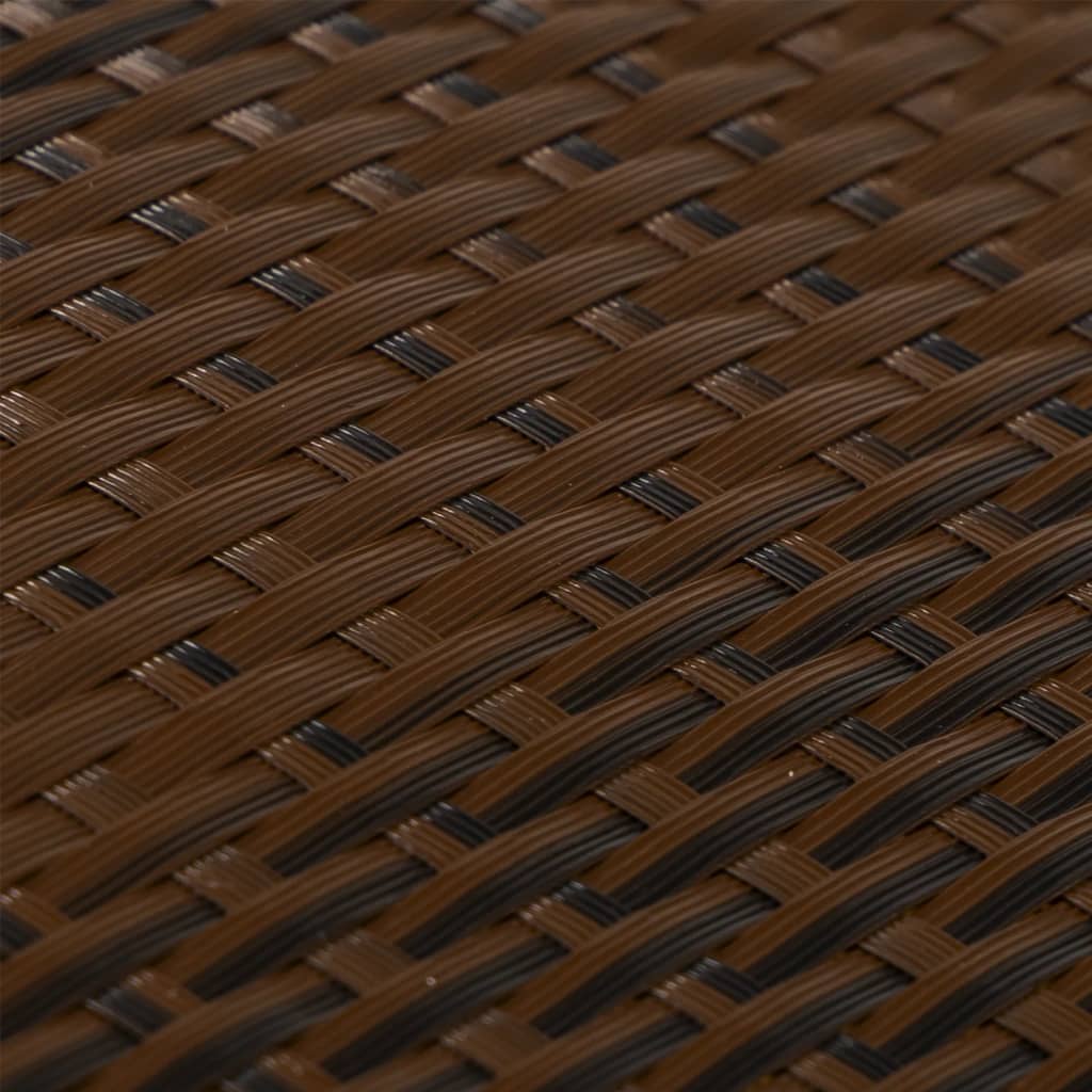 Barna és fekete polyrattan erkélyparaván 400x100 cm