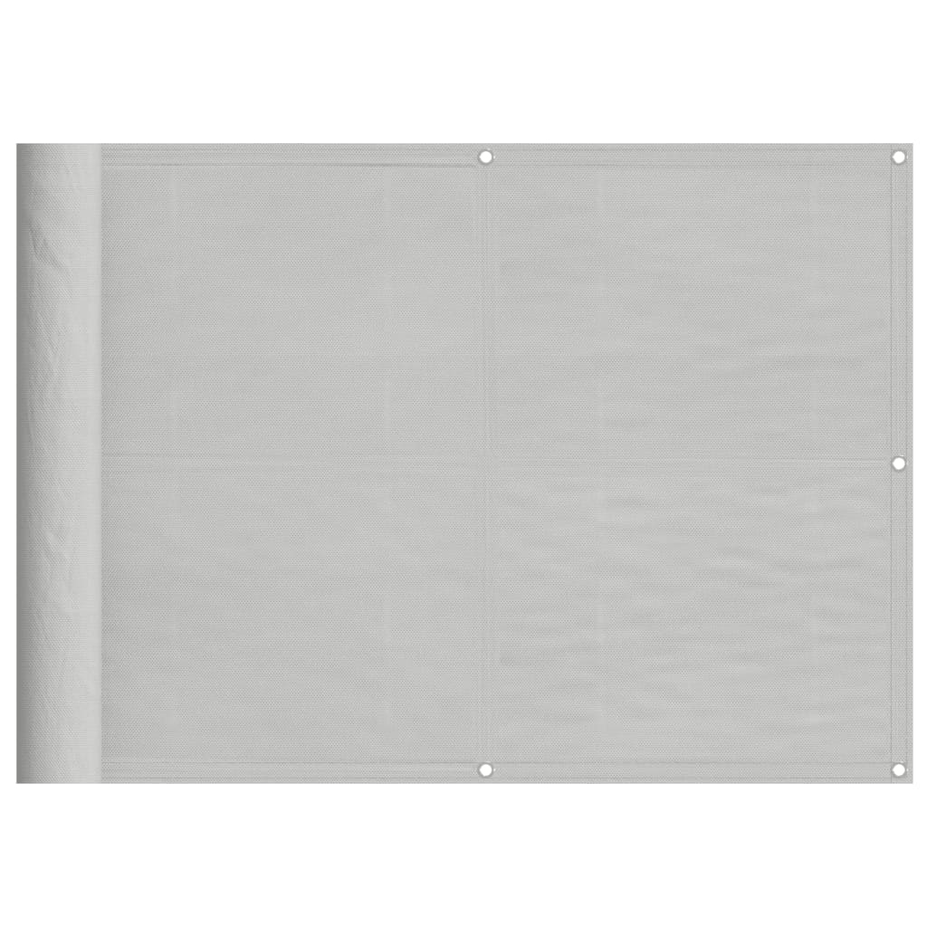 Világosszürke 100% oxford poliészter erkélyparaván 75 x 500 cm