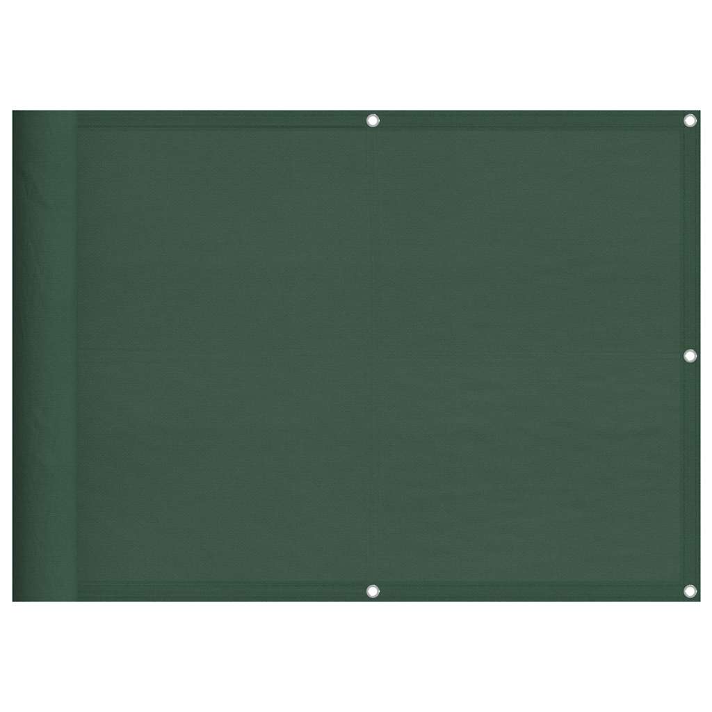 Sötétzöld 100% oxford poliészter erkélyparaván 75 x 700 cm