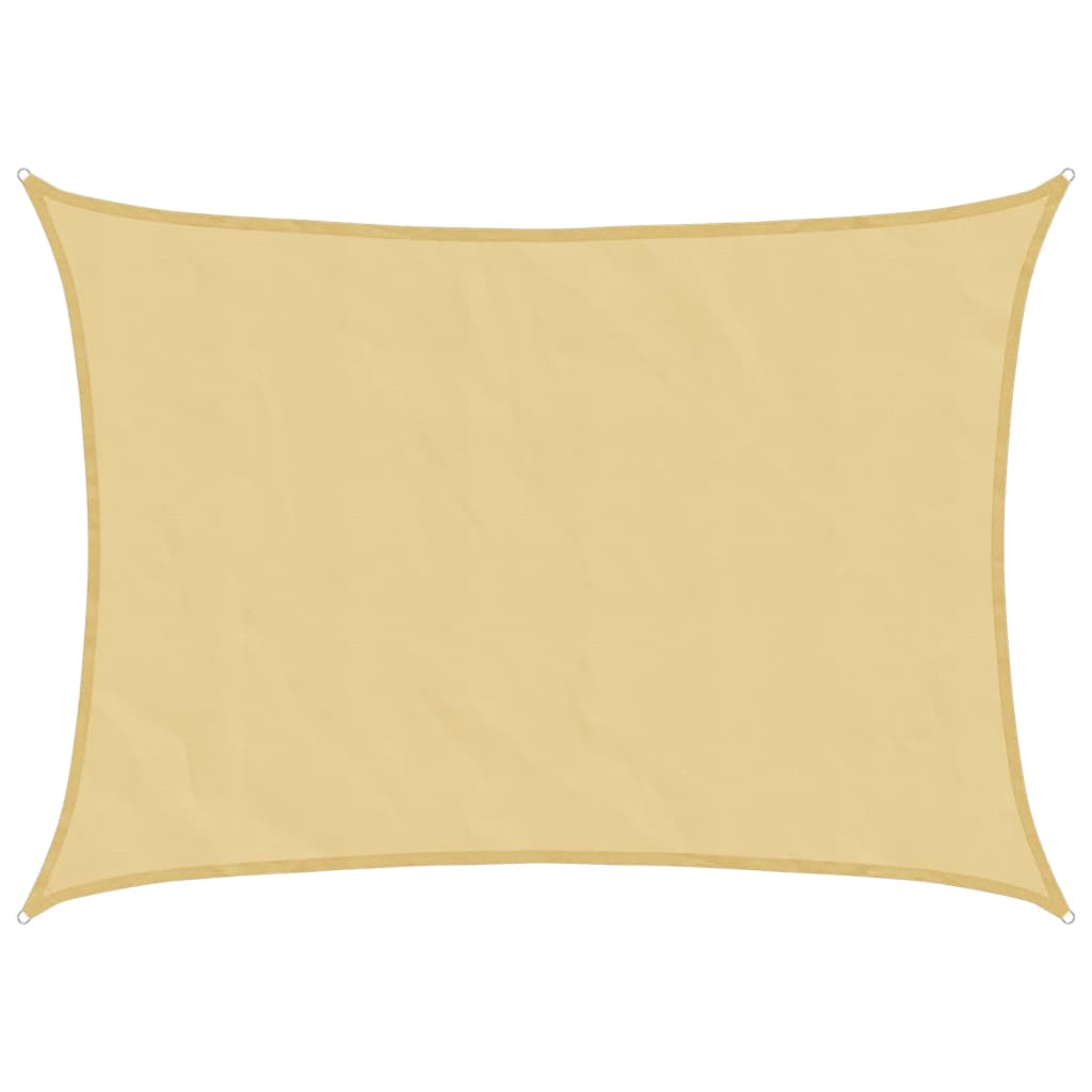Homokszínű 100% poliészter oxford szövet napvitorla 8x6 m
