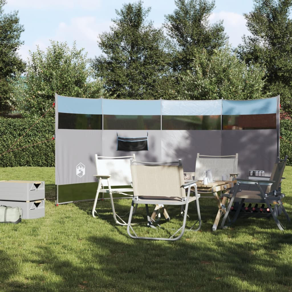 Kék vízálló szélfogó kempingponyva 366 x 152 x 152 cm