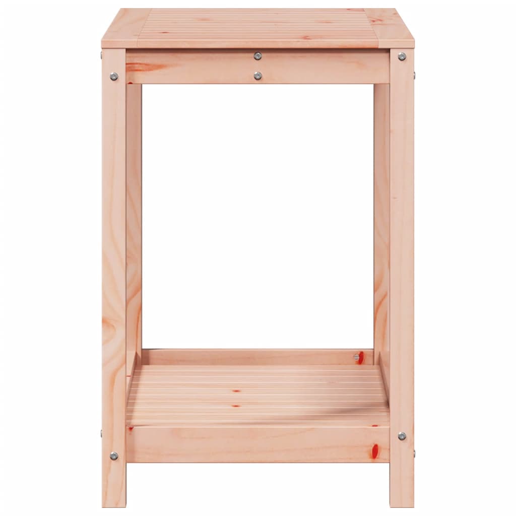 Tömör duglászfenyő ültetőasztal polccal 82,5 x 50 x 75 cm