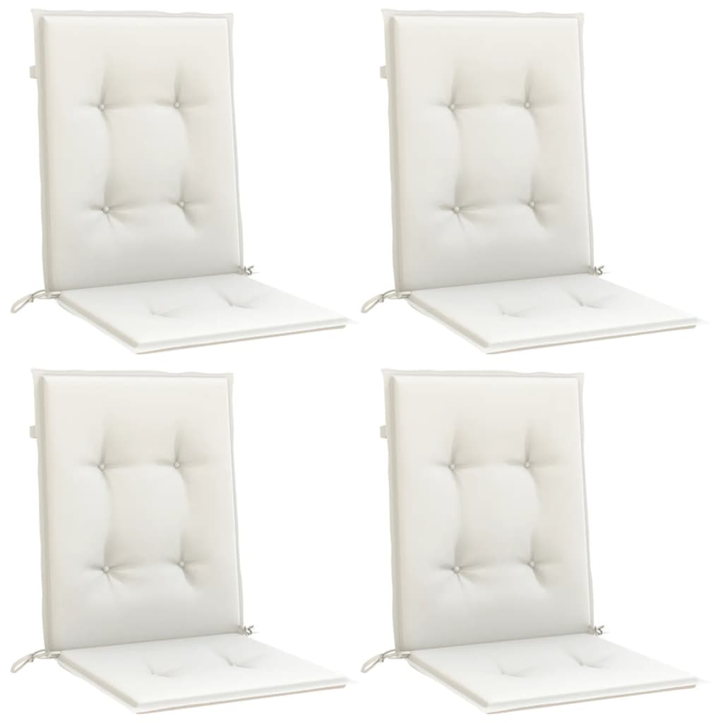 4 db melange krémszínű szövet háttámlás székpárna 100x50x4 cm