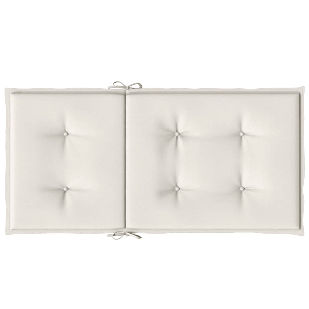 4 db melange krémszínű szövet háttámlás székpárna 100x50x4 cm