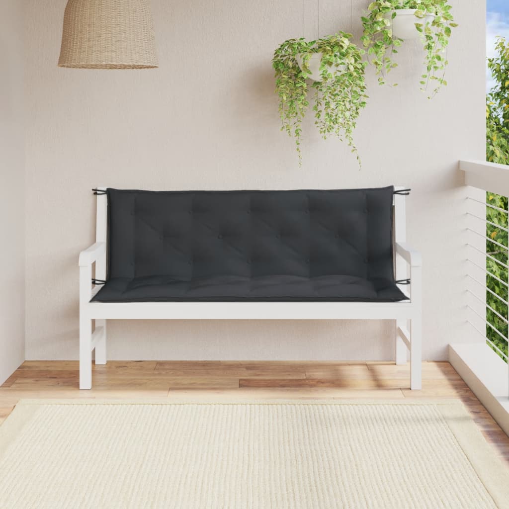 2 db melange antracitszürke szövet kerti padpárna 150x50x7 cm 2 db melange antracitszürke szövet kerti padpárna 150x50x7 cm