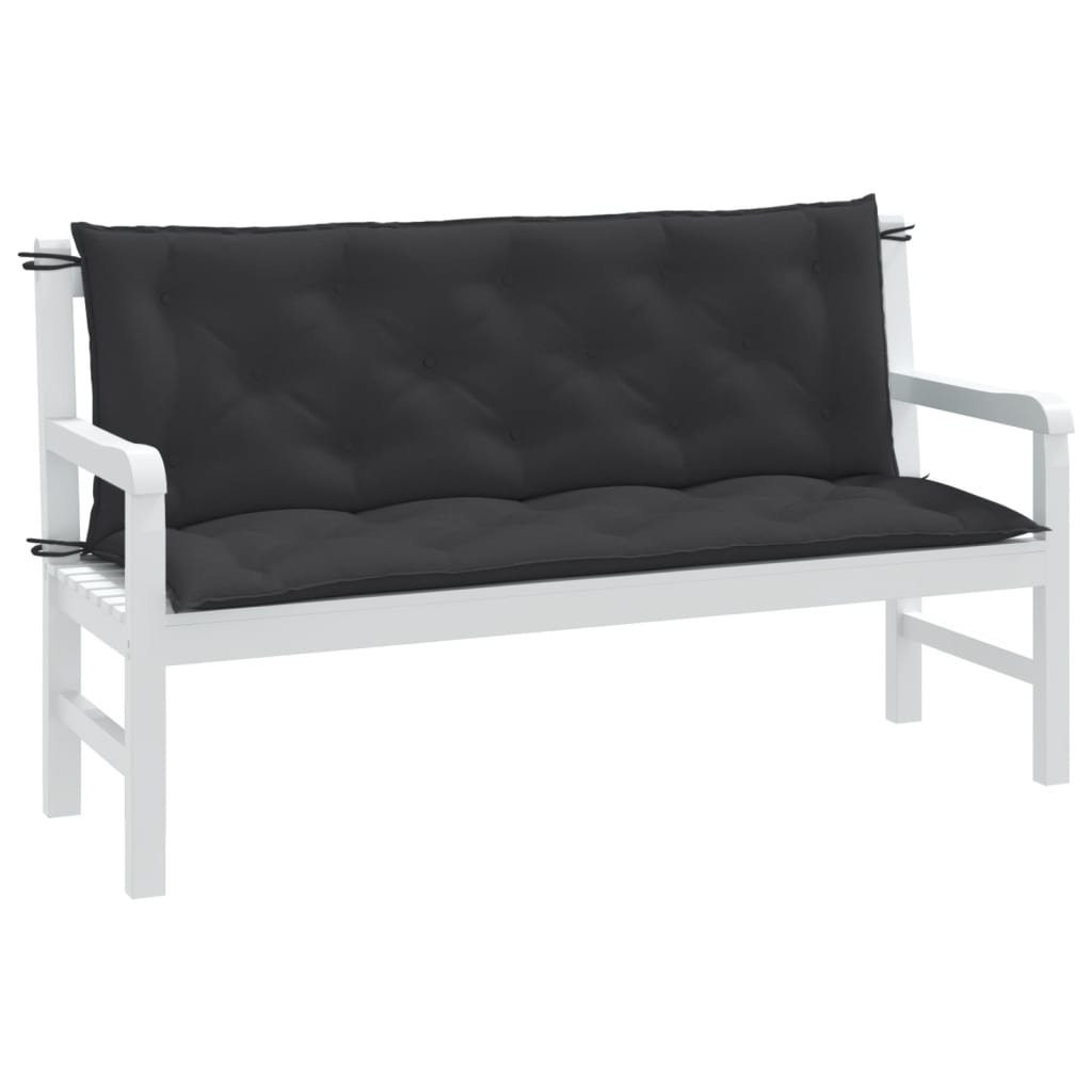 2 db melange antracitszürke szövet kerti padpárna 150x50x7 cm 2 db melange antracitszürke szövet kerti padpárna 150x50x7 cm