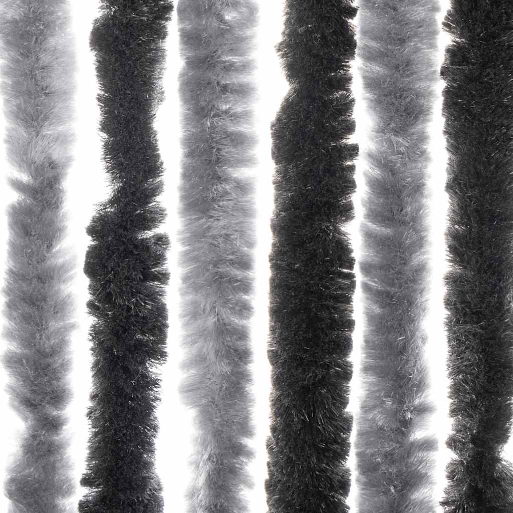 Zöld és fekete zsenília rovarfüggöny 56 x 200 cm