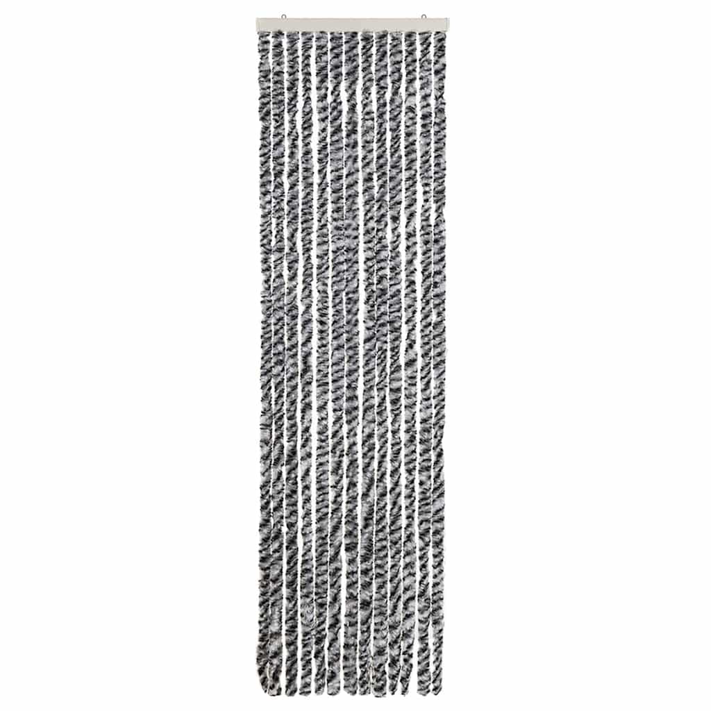 Zöld és fehér és fehér zsenília rovarfüggöny 56 x 200 cm