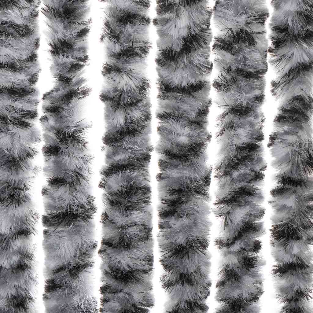 Zöld és fehér és fehér zsenília rovarfüggöny 56 x 200 cm