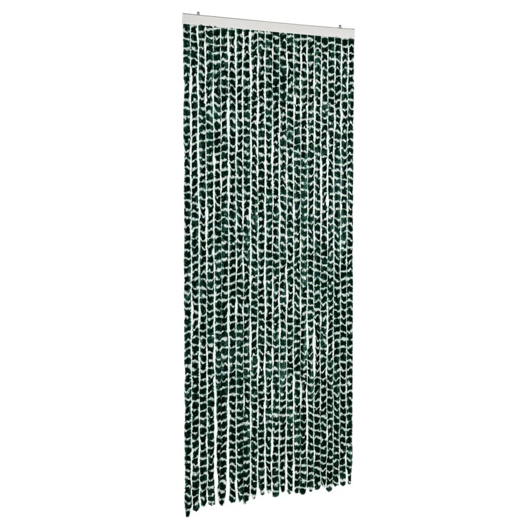 Zöld és fehér zsenília rovarfüggöny 100 x 200 cm