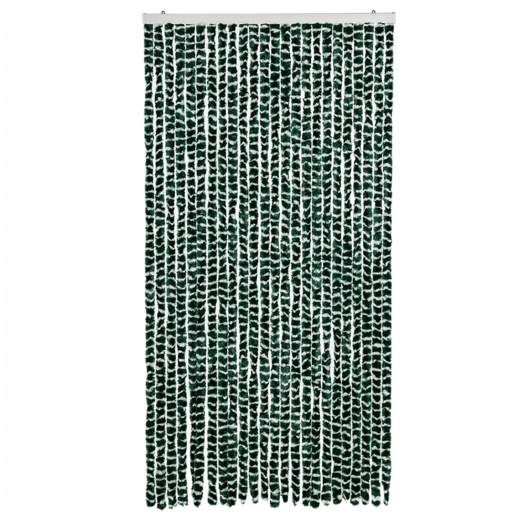Zöld és fehér zsenília rovarfüggöny 100 x 200 cm