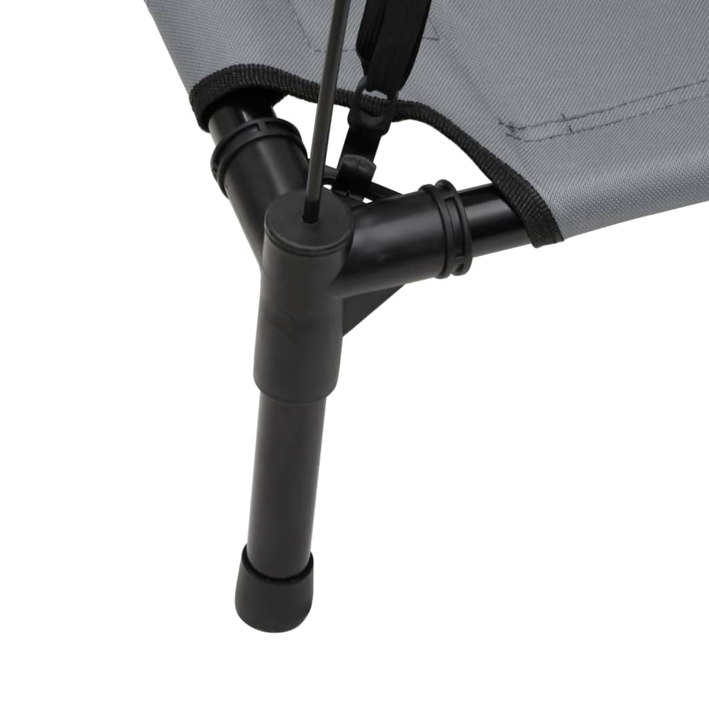 Antracitszürke oxford szövet és acél baldachinos kutyaágy