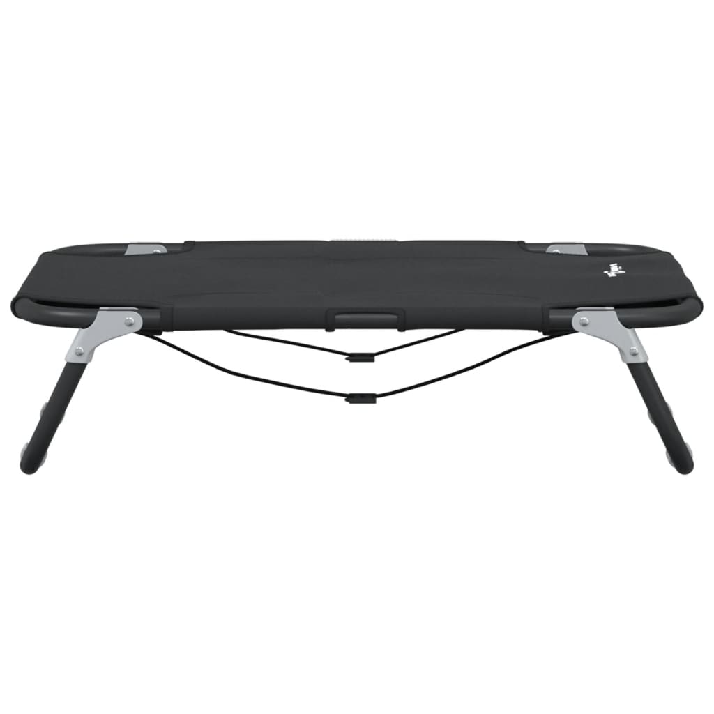 Antracitszürke oxford szövet és acél összecsukható kutyaágy