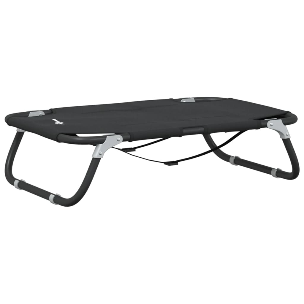 Antracitszürke oxford szövet és acél összecsukható kutyaágy