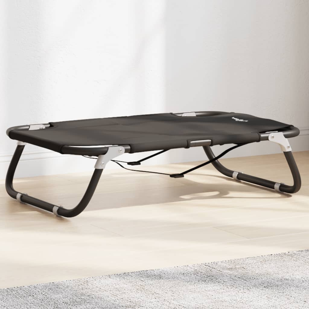 Antracitszürke oxford szövet és acél összecsukható kutyaágy