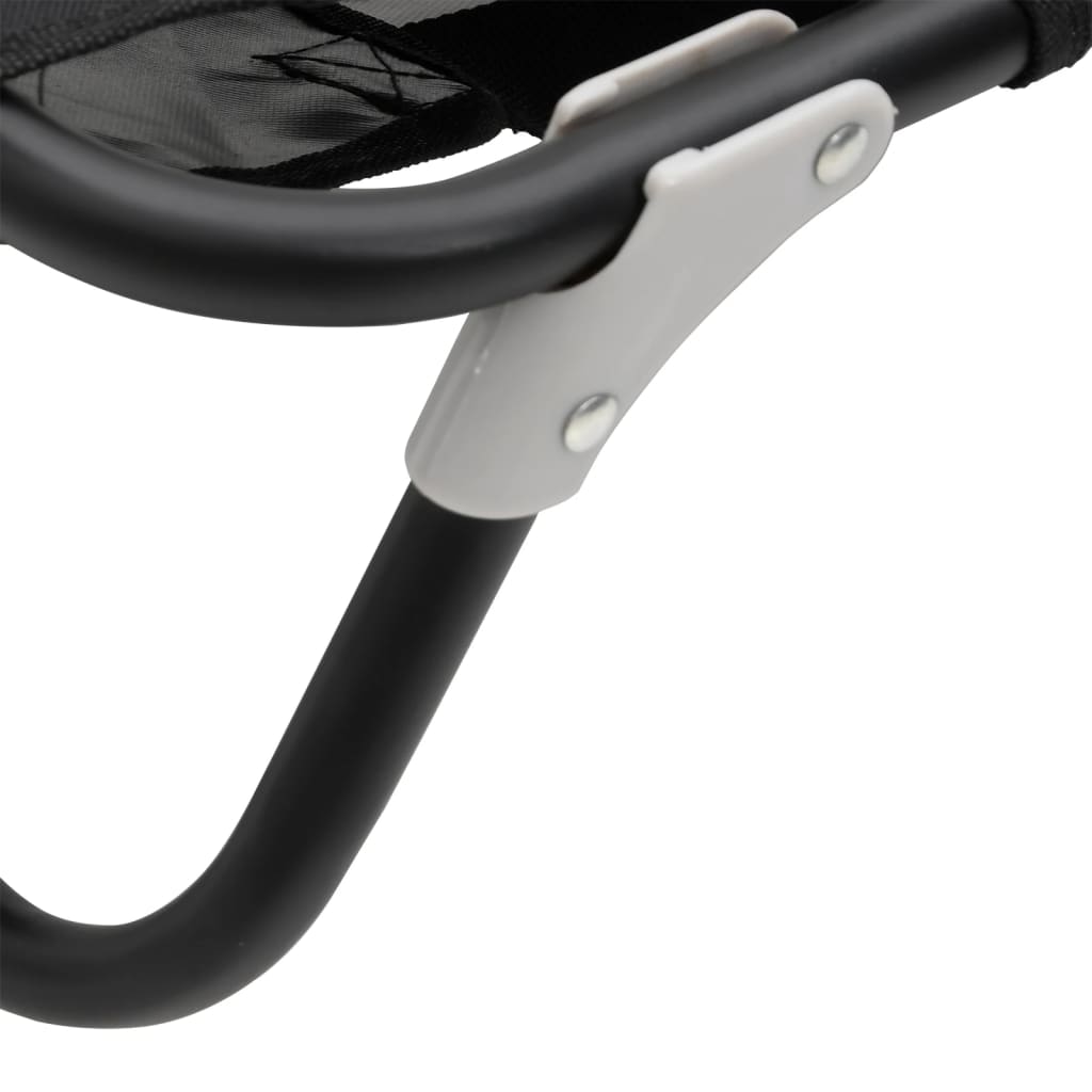 Antracitszürke oxford szövet és acél összecsukható kutyaágy