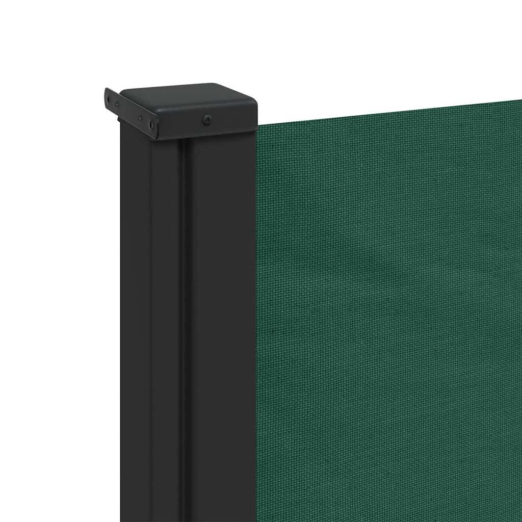 Sötétzöld behúzható oldalsó napellenző 100 x 300 cm