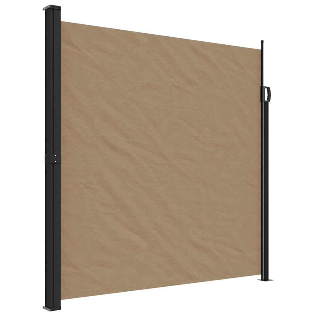 Tópszínű behúzható oldalsó napellenző 200 x 600 cm