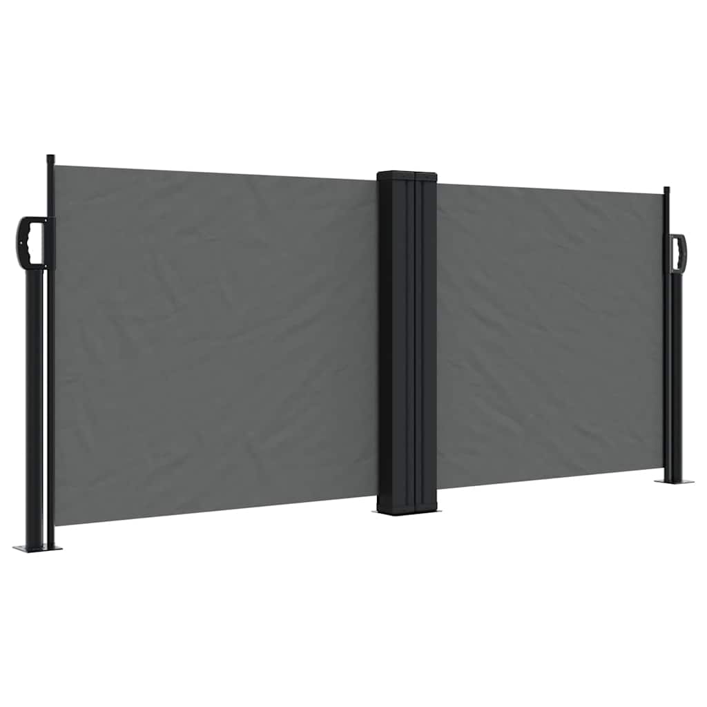 Antracitszürke behúzható oldalsó napellenző 100 x 600 cm