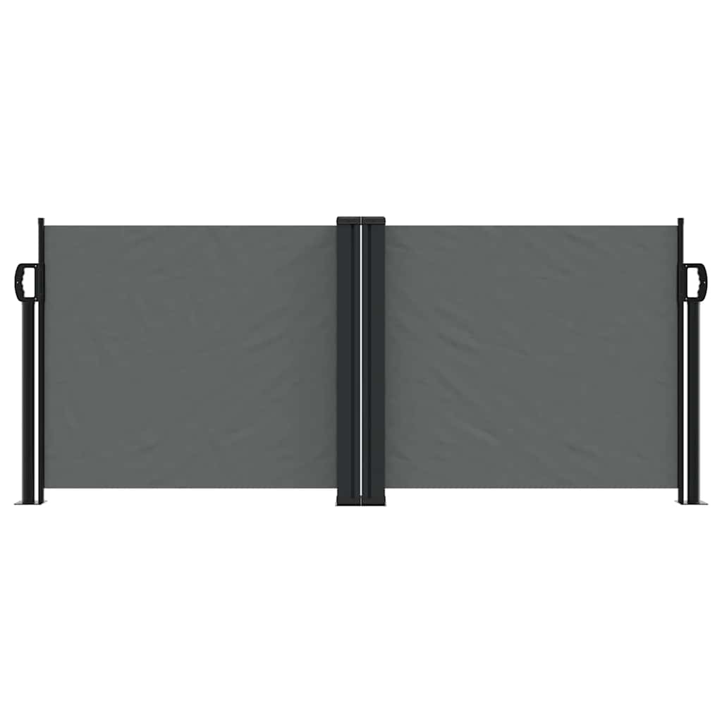 Antracitszürke behúzható oldalsó napellenző 100 x 600 cm