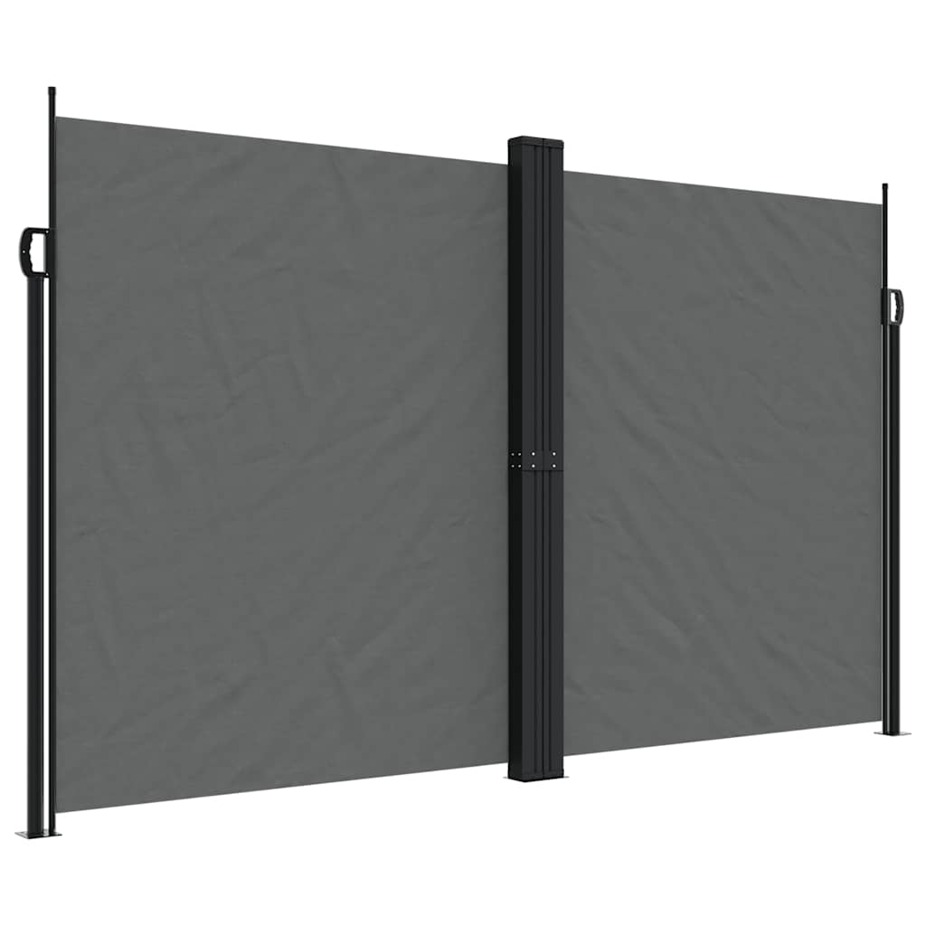 Antracitszürke behúzható oldalsó napellenző 200 x 1200 cm
