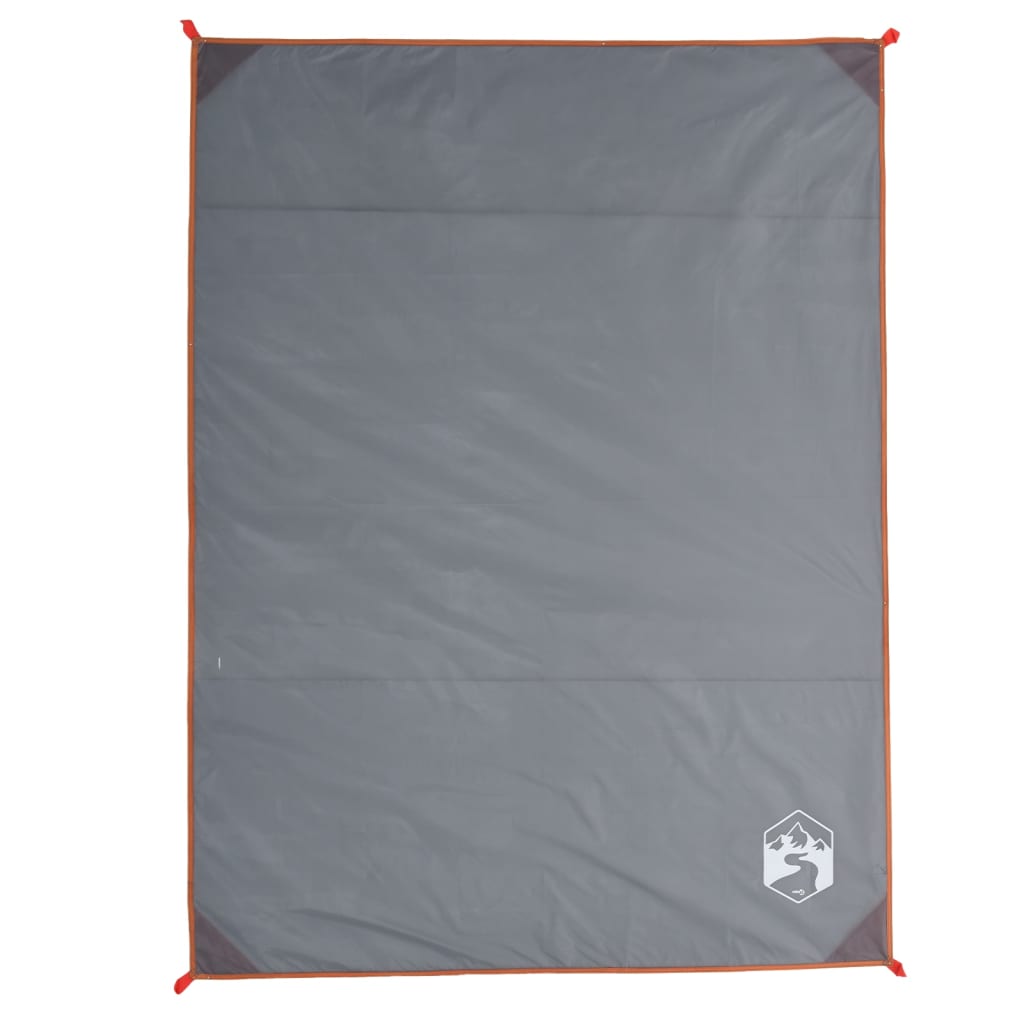 Szürke és narancssárga pikniktakaró cövekekkel 205 x 155 cm