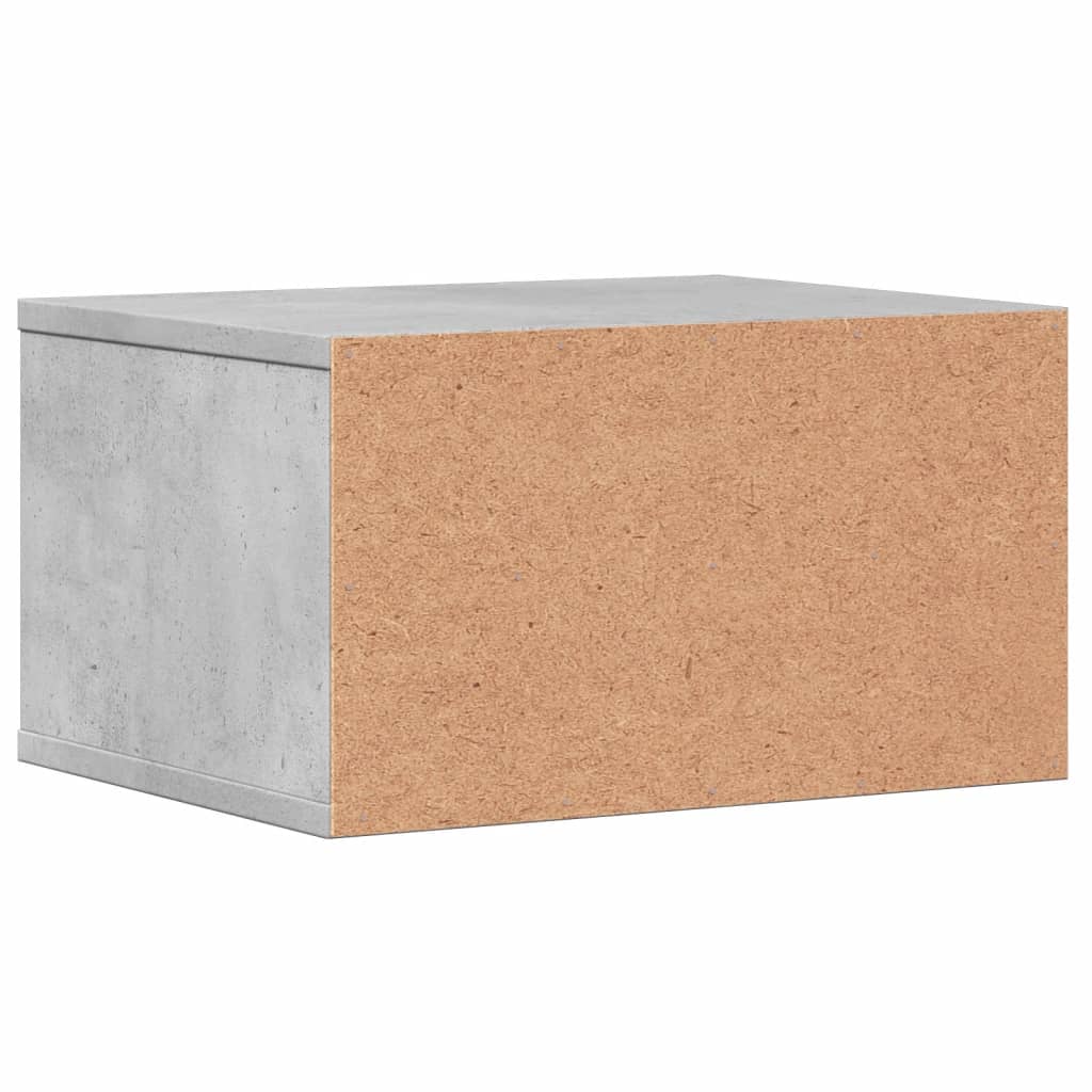 Betonszürke szerelt fa nyomtatóállvány 40 x 32 x 22,5 cm