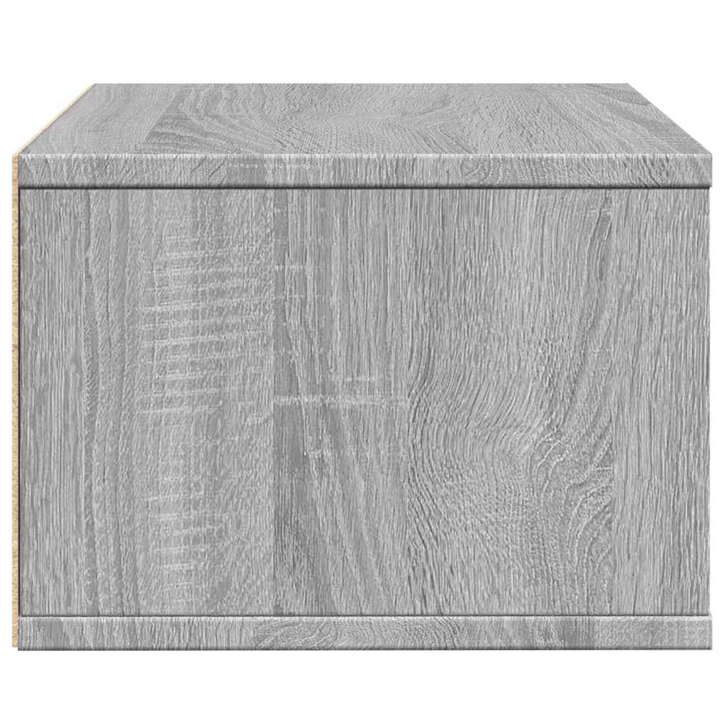 Szürke sonoma színű szerelt fa nyomtatóállvány 40x32x22,5 cm