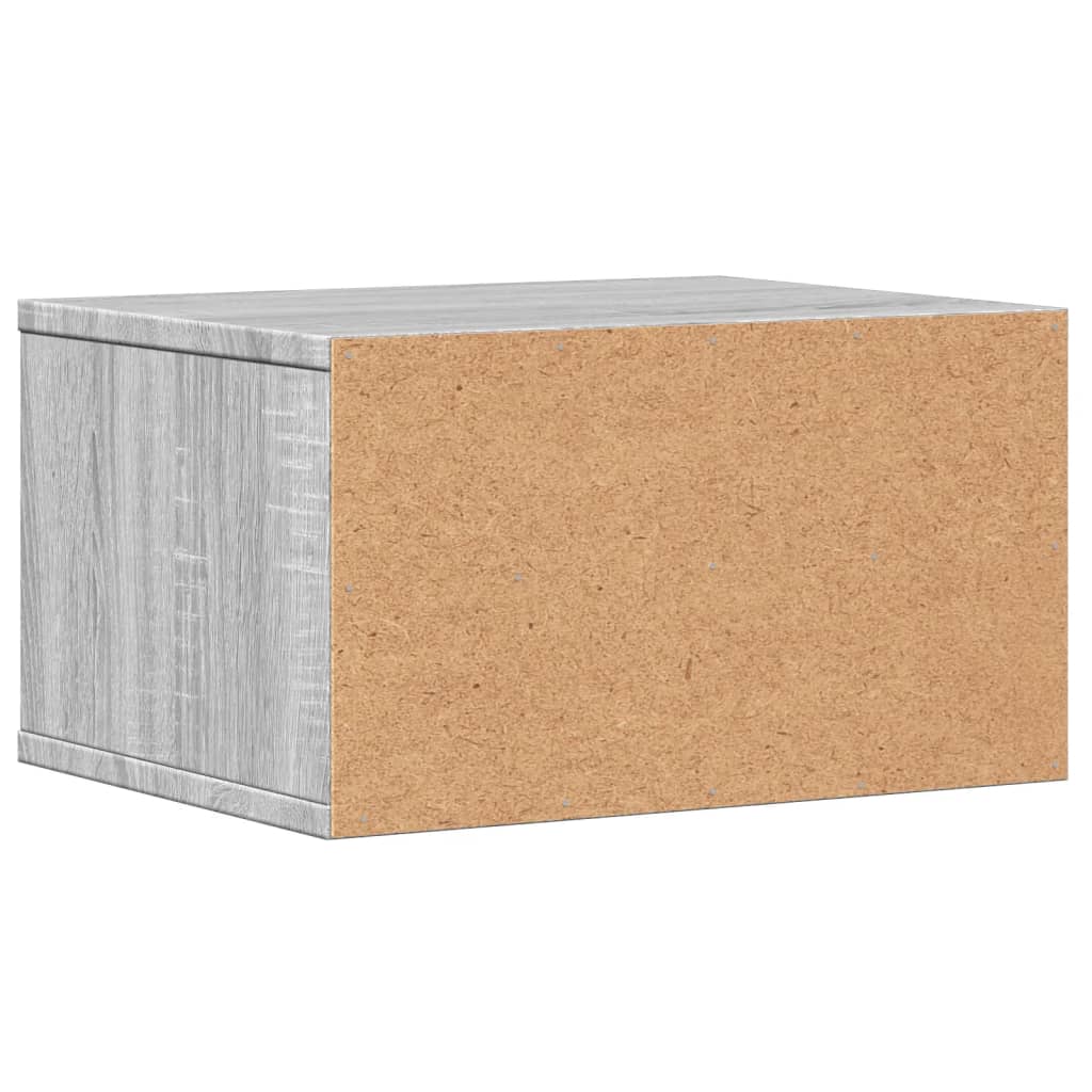 Szürke sonoma színű szerelt fa nyomtatóállvány 40x32x22,5 cm