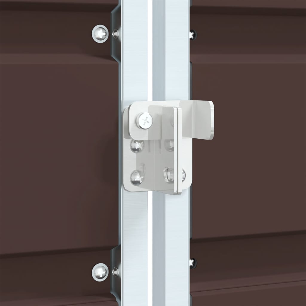 Barna acél kerekes tároló 1 szemeteskukához 72 x 81 x 115 cm