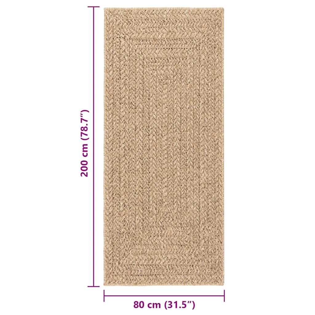 Zizur juta hatású beltéri és kültéri szőnyeg 80x200 cm