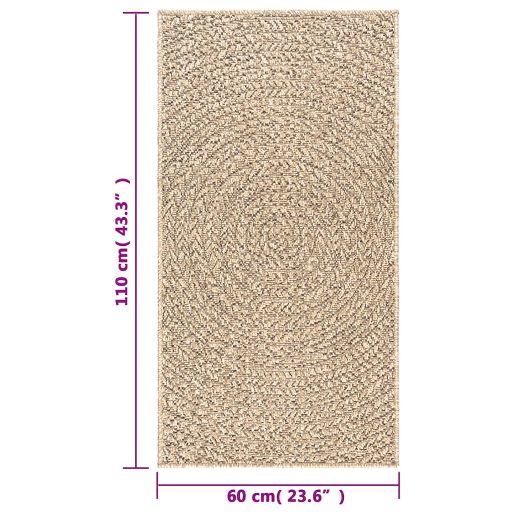 Zizur juta hatású beltéri és kültéri szőnyeg 60 x 110 cm