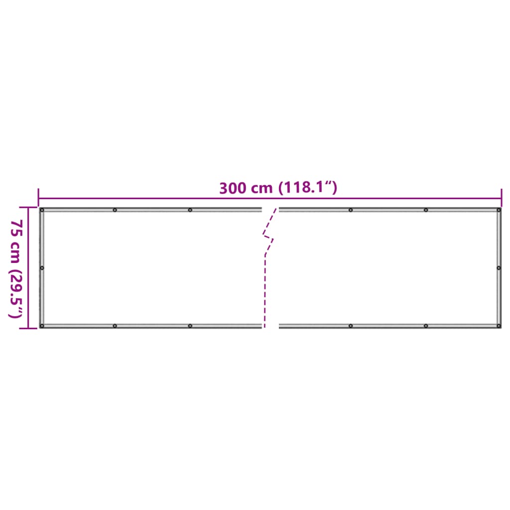 Antracitszürke pvc kerti belátás elleni paraván 300x75 cm