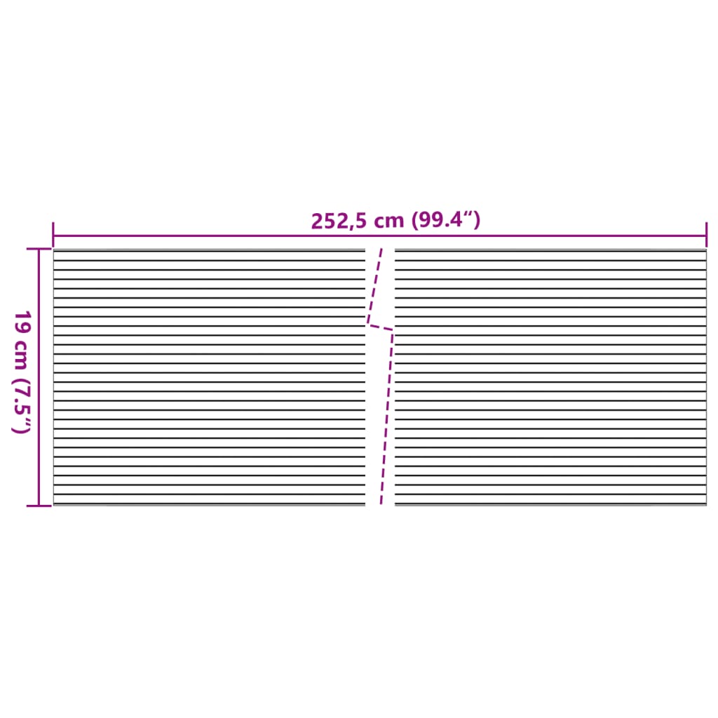 10 db kőszürke pvc belátás elleni árnyékoló 252,5 x 19 cm 10 db kőszürke pvc belátás elleni árnyékoló 252,5 x 19 cm
