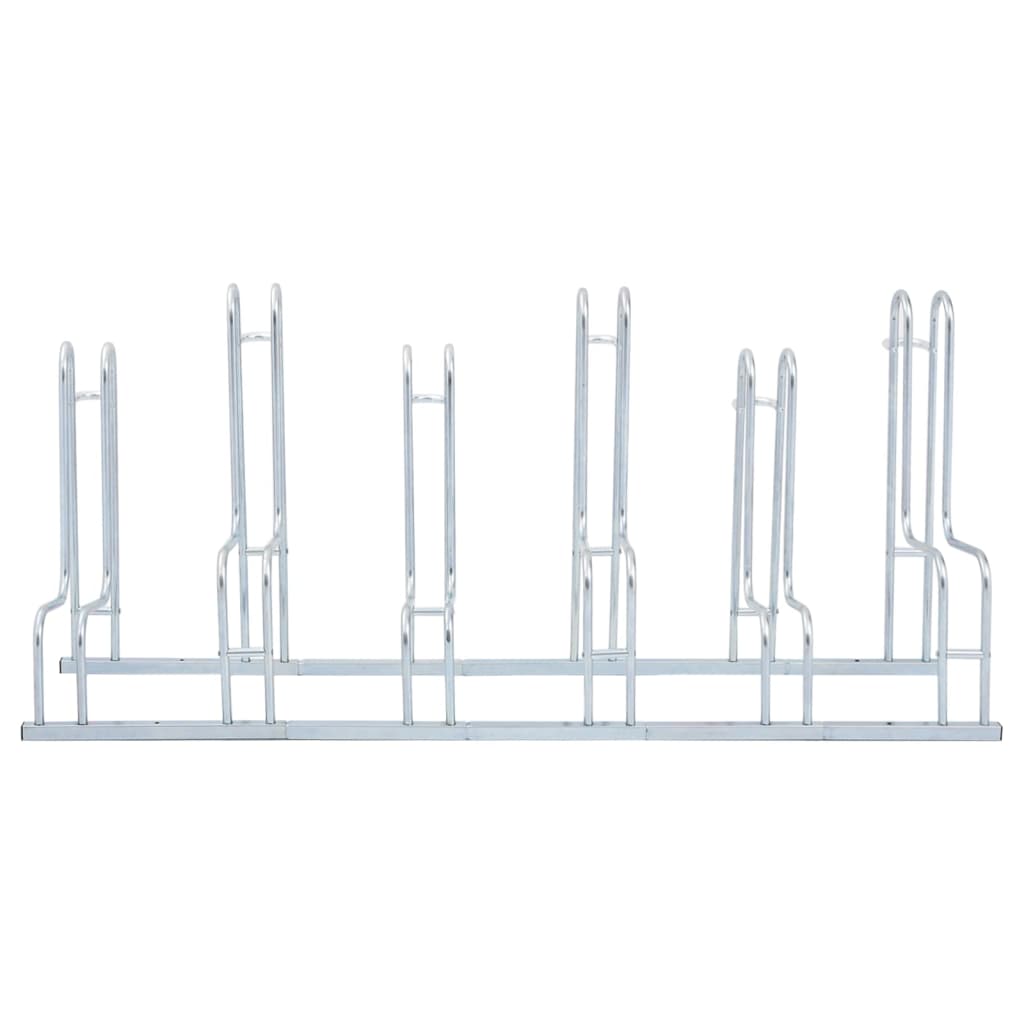 Padlón álló horganyzott acél kerékpártartó 6 kerékpárhoz