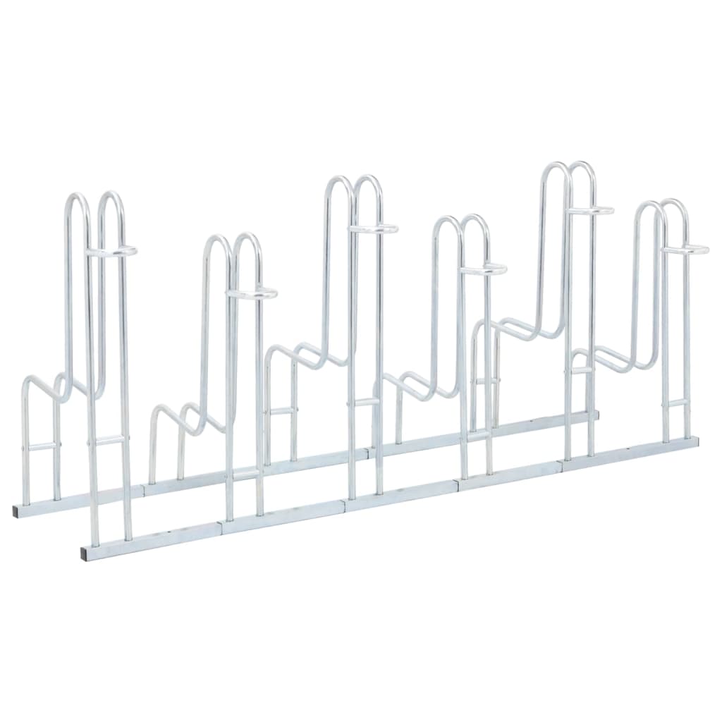Padlón álló horganyzott acél kerékpártartó 6 kerékpárhoz