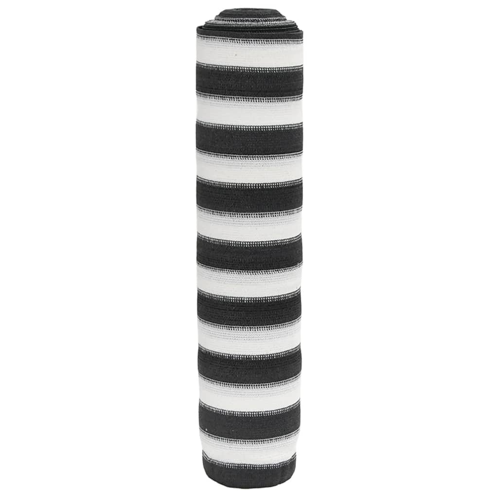 Antracitszürke és fehér hdpe belátásgátló háló 2 x 10 m 75 g/m²