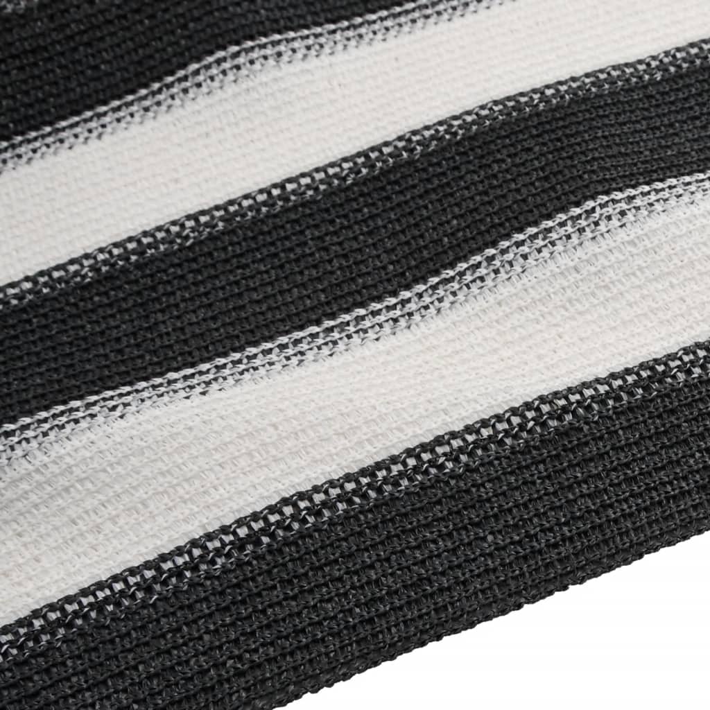 Antracitszürke és fehér hdpe belátásgátló háló 2 x 10 m 75 g/m²