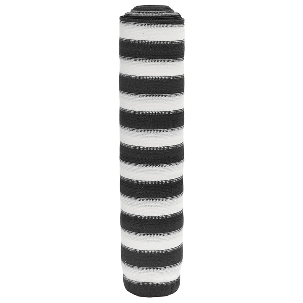 Antracitszürke és fehér hdpe belátásgátló háló 1,5x50m 150 g/m²