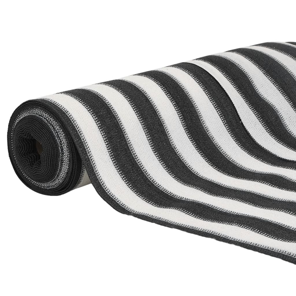 Antracitszürke és fehér hdpe belátásgátló háló 1,5x50m 150 g/m²