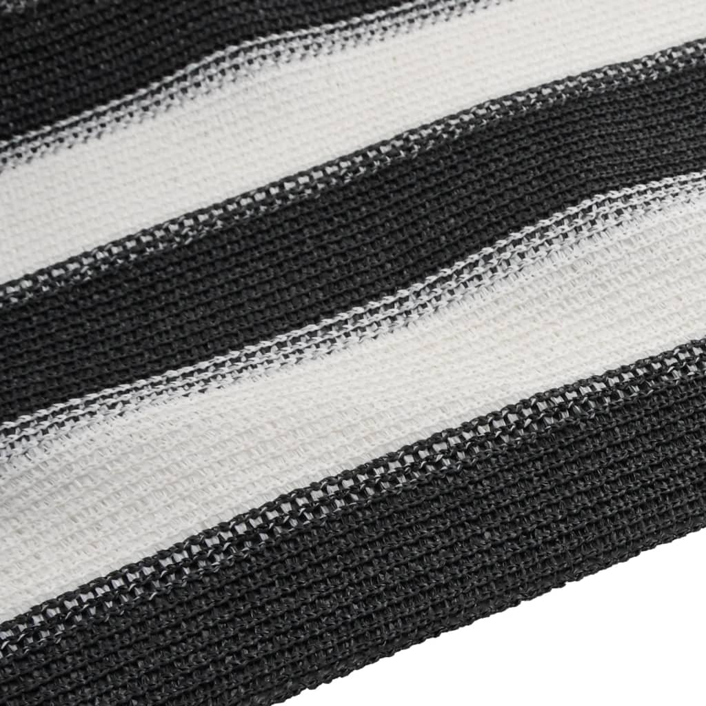 Antracitszürke és fehér hdpe belátásgátló háló 1,5x50m 150 g/m²