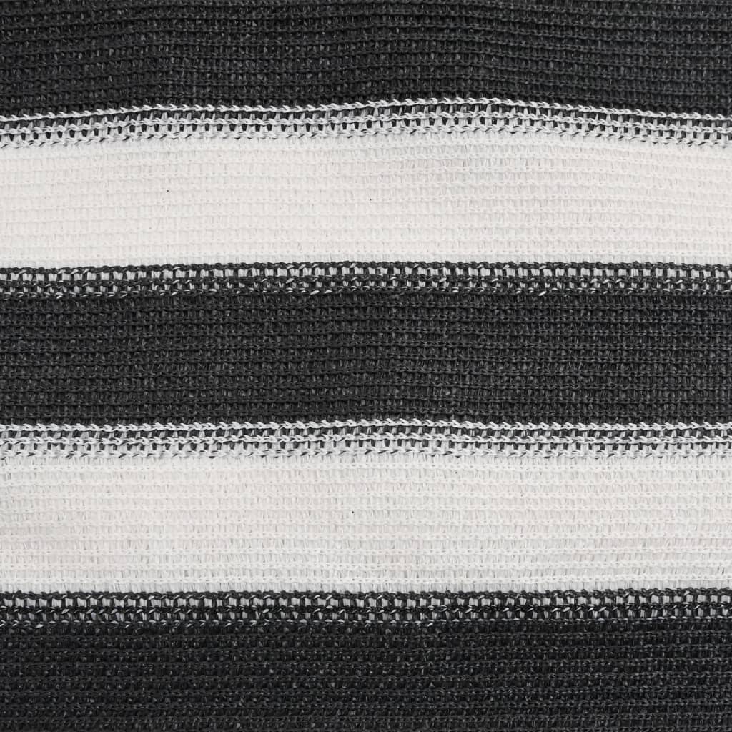 Antracitszürke és fehér hdpe belátásgátló háló 1,5x50m 150 g/m²