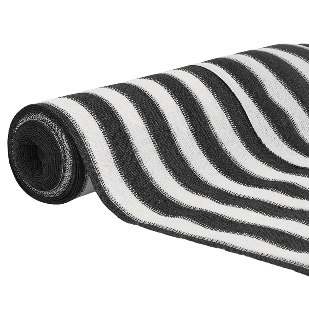 Antracitszürke és fehér hdpe belátásgátló háló 1,8x50m 195 g/m²