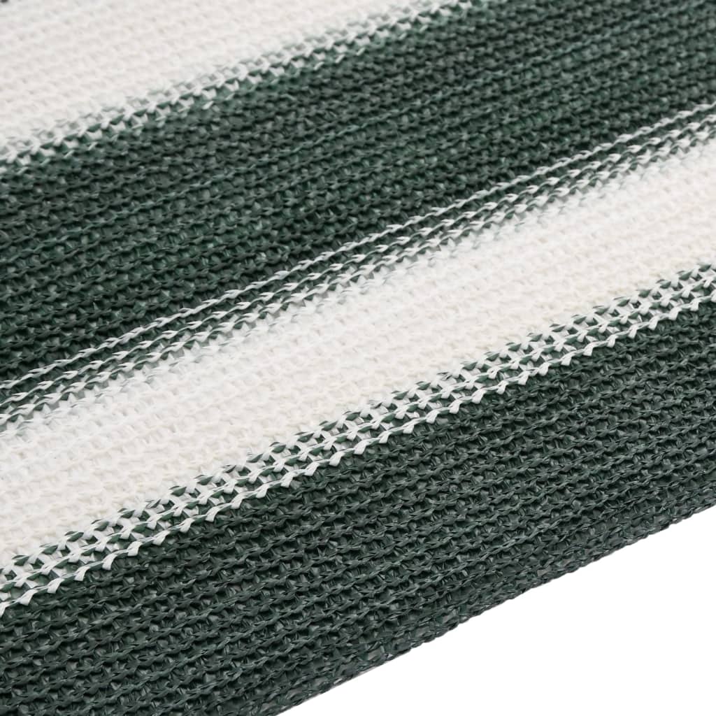 Zöld és fehér hdpe belátásgátló háló 2 x 10 m 150 g/m²