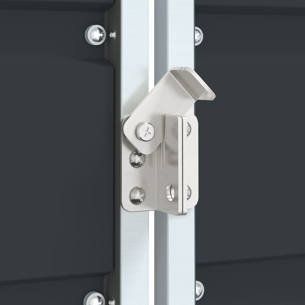 Antracit acél kerekes tároló 1 szemeteskukához 72 x 81 x 115 cm