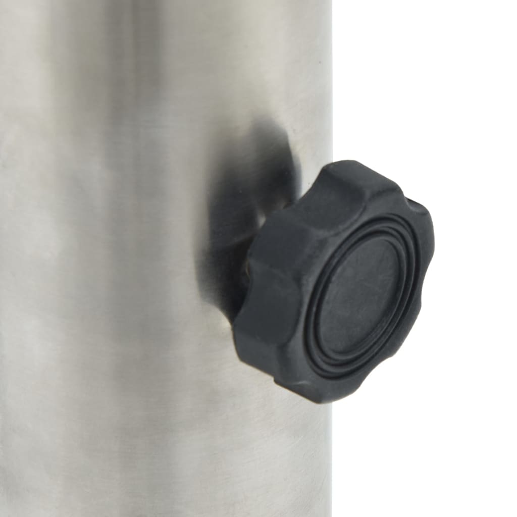 Ezüstszínű acél napernyőtalp rúdhoz ø38/48 mm