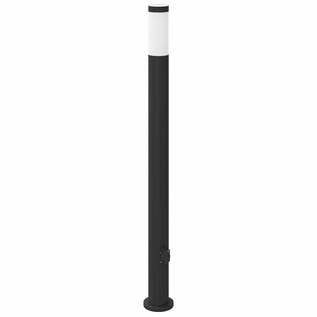 110 cm rozsdamentes acél oszloplámpa konnektorral ip44