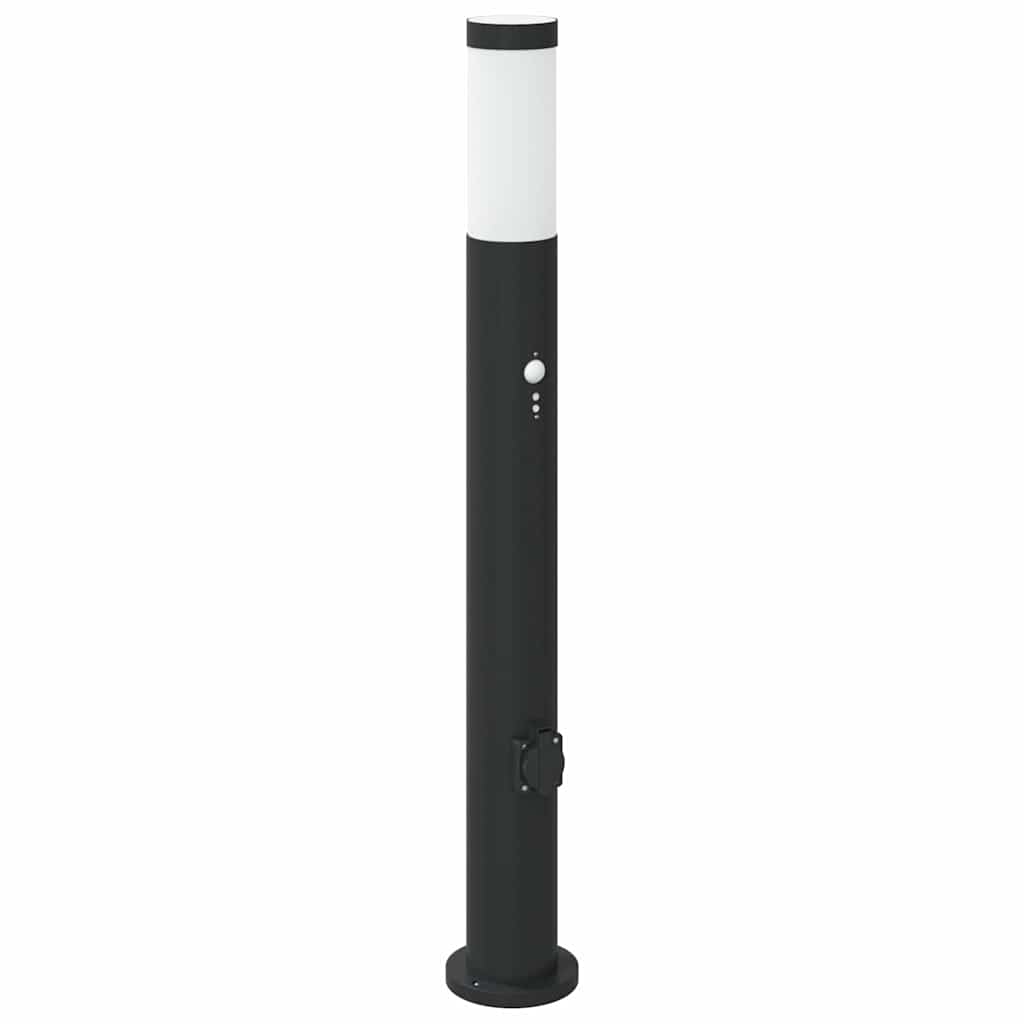 3 db kültéri lámpa érzékelővel és konnektorral 80 cm rozsdamentes acél ip44
